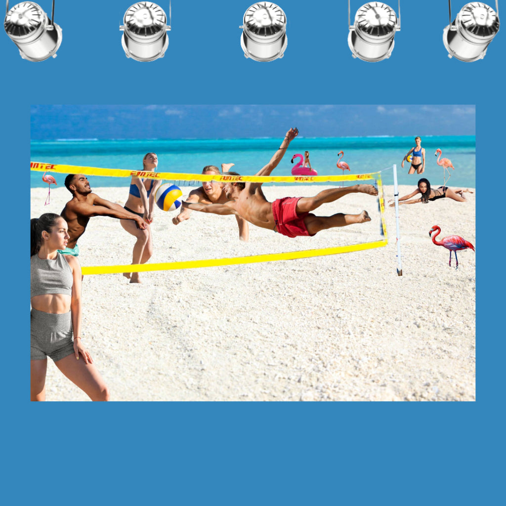 BEACH VOLLEYBALL Original Wall Art Decor Peel & Stick Affordable Long Lasting Home Design Gift