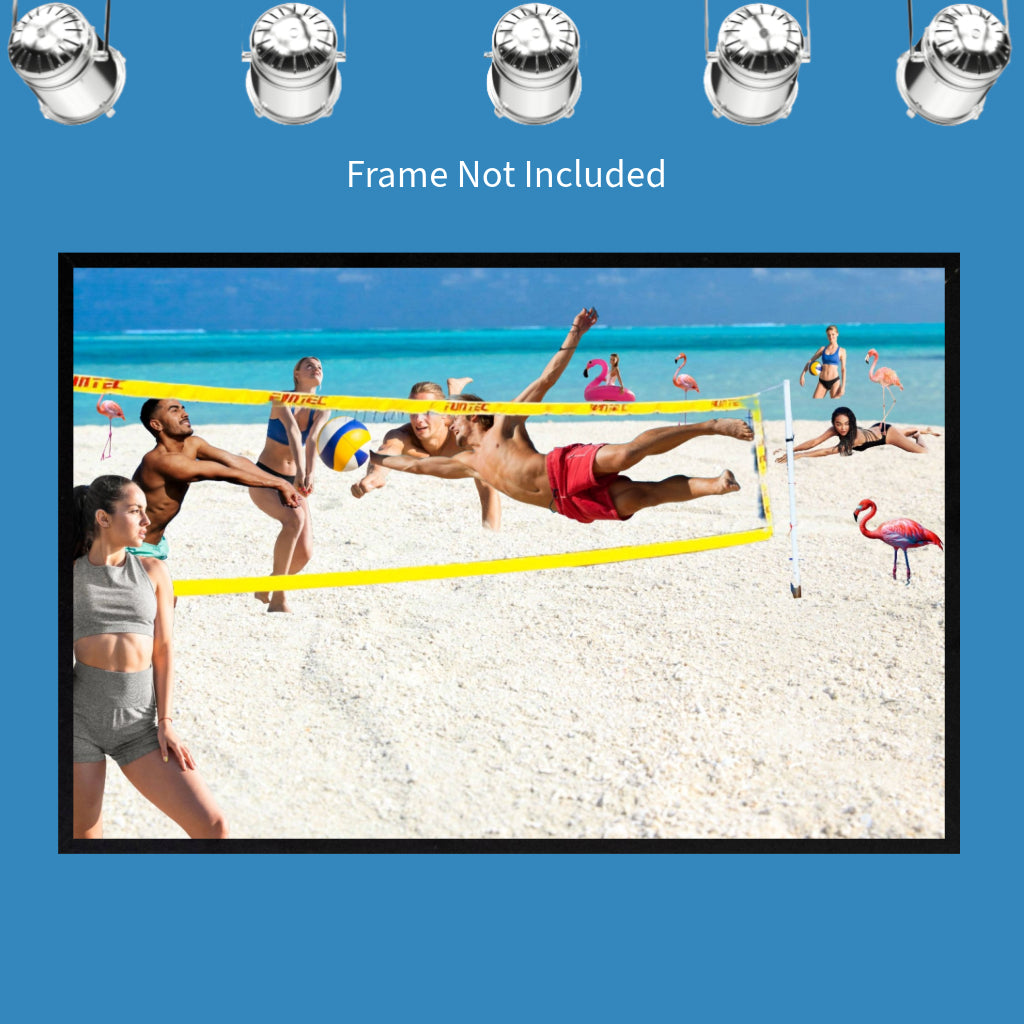 BEACH VOLLEYBALL Original Wall Art Decor Peel & Stick Affordable Long Lasting Home Design Gift