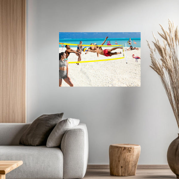 BEACH VOLLEYBALL Original Wall Art Decor Peel & Stick Affordable Long Lasting Home Design Gift