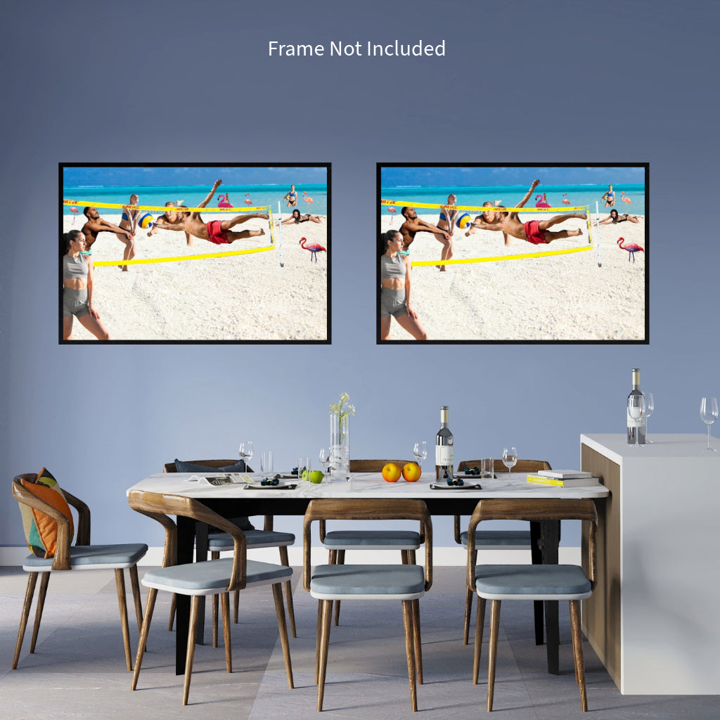 BEACH VOLLEYBALL Original Wall Art Decor Peel & Stick Affordable Long Lasting Home Design Gift