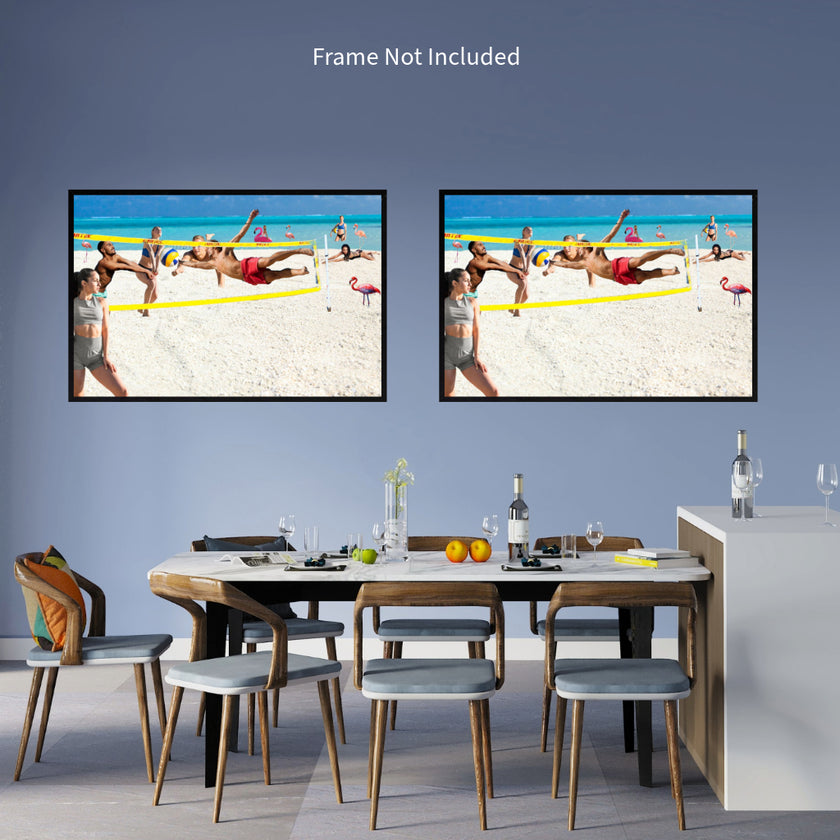 BEACH VOLLEYBALL Original Wall Art Decor Peel & Stick Affordable Long Lasting Home Design Gift