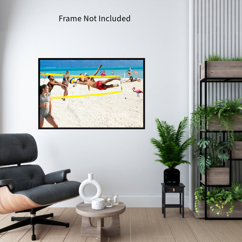 BEACH VOLLEYBALL Original Wall Art Decor Peel & Stick Affordable Long Lasting Home Design Gift