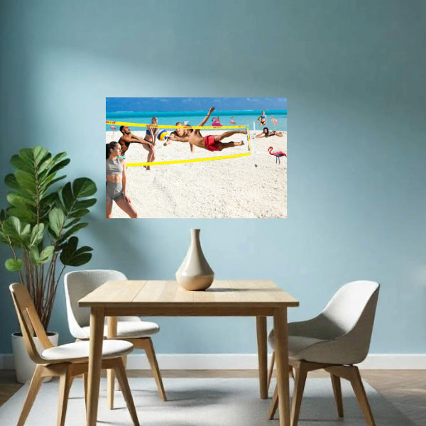 BEACH VOLLEYBALL Original Wall Art Decor Peel & Stick Affordable Long Lasting Home Design Gift