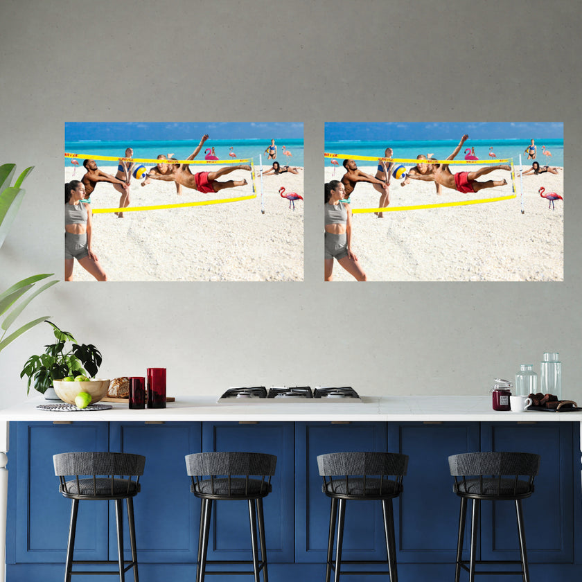 BEACH VOLLEYBALL Original Wall Art Decor Peel & Stick Affordable Long Lasting Home Design Gift