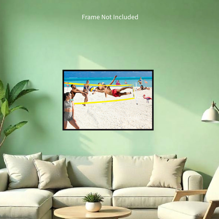BEACH VOLLEYBALL Original Wall Art Decor Peel & Stick Affordable Long Lasting Home Design Gift