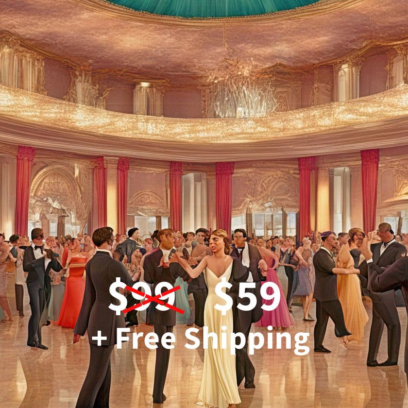 Art Deco BALLROOM DANCING Wall Art Decor Peel & Stick Removable Repositionable Frameable Affordable Home Decor Gift