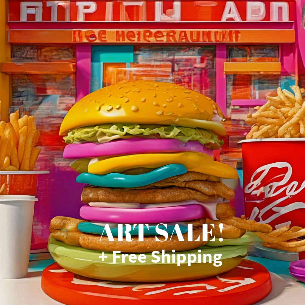 FAST FOOD Original Wall Art Decor Pop Art Collection Peel & Stick Affordable Long Lasting Home Design Gift