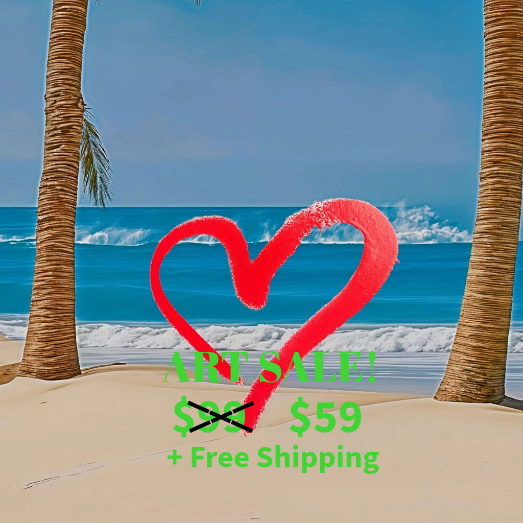 LOVE BEACH Original Wall Art Decor Love Collection Peel & Stick Affordable Long Lasting Home Design Gift