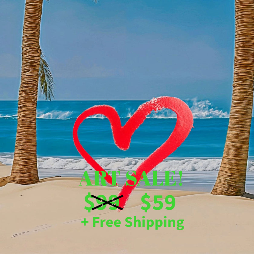 LOVE BEACH Original Wall Art Decor Love Collection Peel & Stick Affordable Long Lasting Home Design Gift
