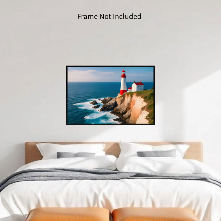 Beach Collection LIGHTHOUSE Original Wall Art Decor Peel & Stick Affordable Long Lasting Home Design Gift