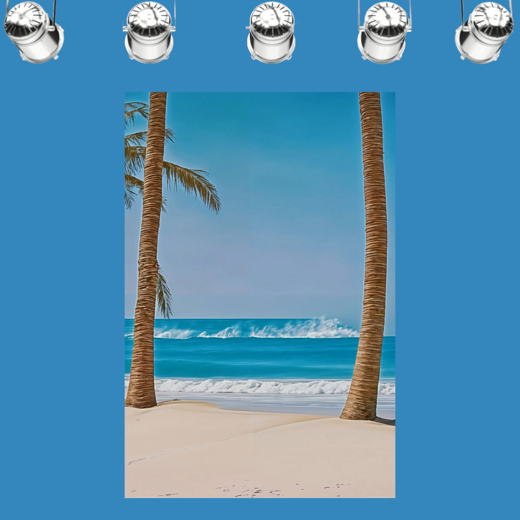 BEACH Wall Art Decor Peel & Stick Removable Repositionable Frameable Home Decor Gift