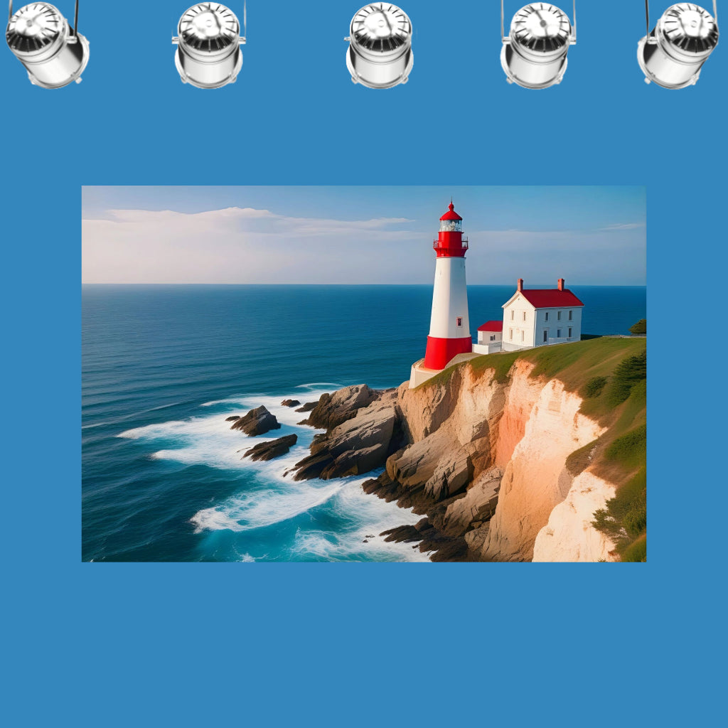 Beach Collection LIGHTHOUSE Original Wall Art Decor Peel & Stick Affordable Long Lasting Home Design Gift