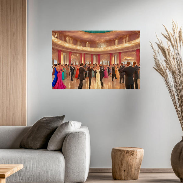 Art Deco BALLROOM DANCING Wall Art Decor Peel & Stick Removable Repositionable Frameable Affordable Home Decor Gift