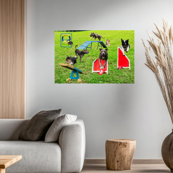 DOG PLAYGROUND Original Wall Art Decor Peel & Stick Affordable Long Lasting Home Design Gift