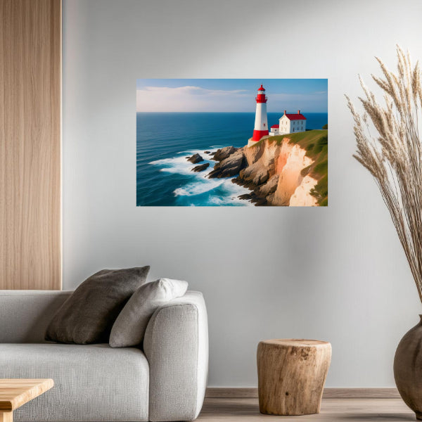 Beach Collection LIGHTHOUSE Original Wall Art Decor Peel & Stick Affordable Long Lasting Home Design Gift