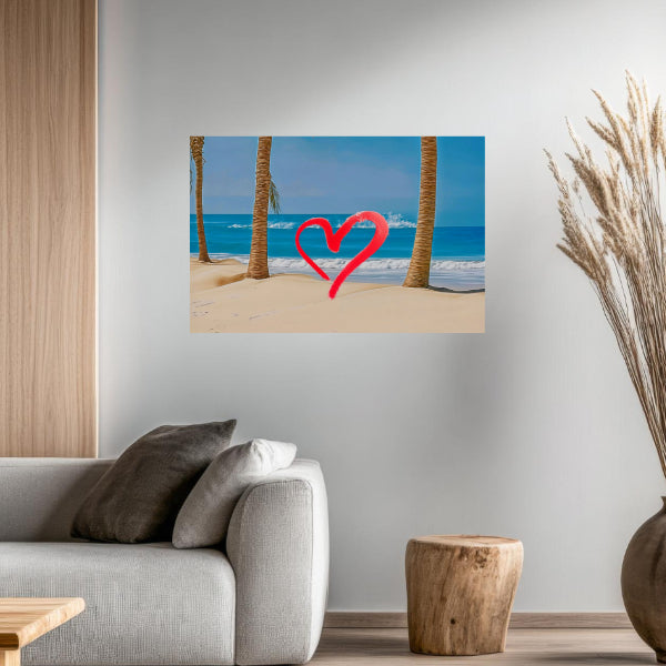 LOVE BEACH Original Wall Art Decor Love Collection Peel & Stick Affordable Long Lasting Home Design Gift