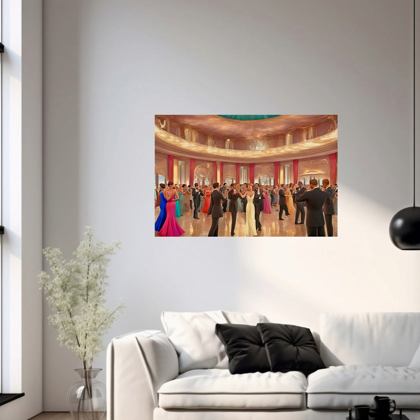 Art Deco BALLROOM DANCING Wall Art Decor Peel & Stick Removable Repositionable Frameable Affordable Home Decor Gift