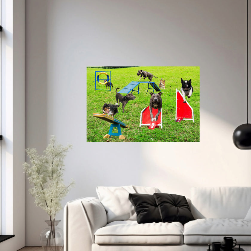 DOG PLAYGROUND Original Wall Art Decor Peel & Stick Affordable Long Lasting Home Design Gift