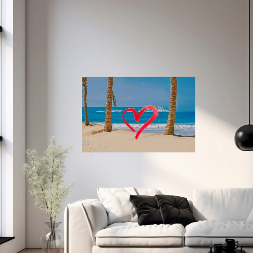LOVE BEACH Original Wall Art Decor Love Collection Peel & Stick Affordable Long Lasting Home Design Gift