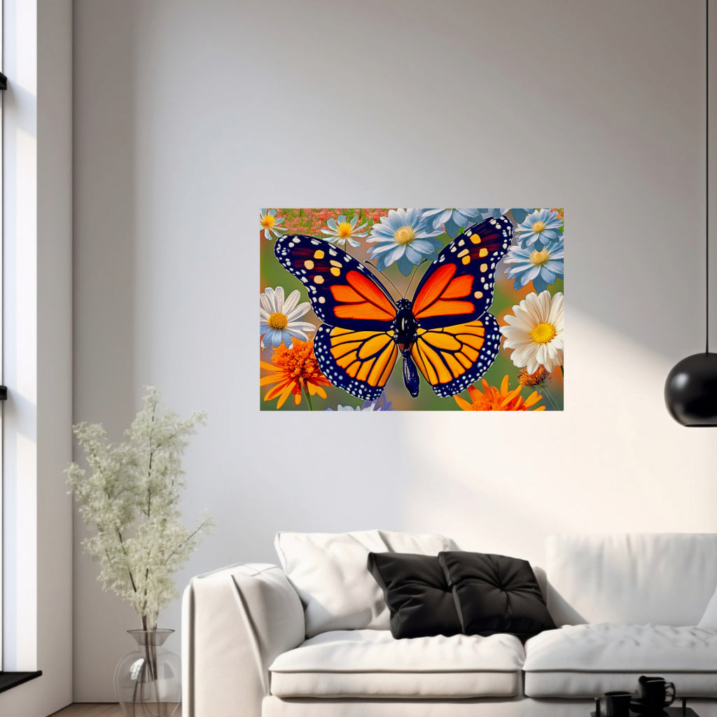 MONARCH BUTTERFLY Original Wall Art Decor Peel & Stick Affordable Long Lasting Home Design Gift