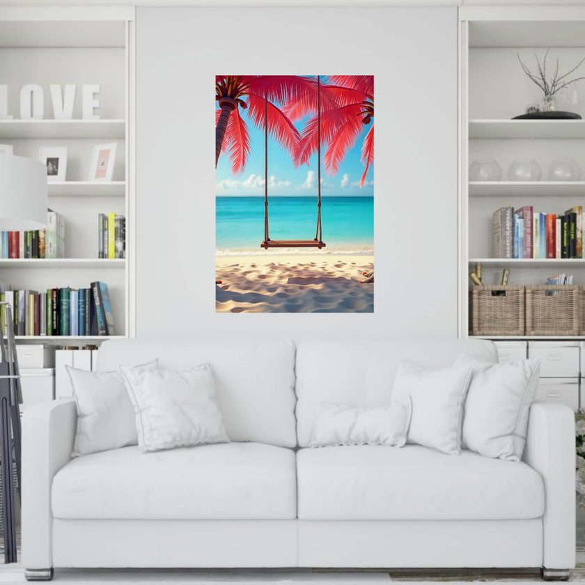 SWING BEACH Original Wall Art Decor Blue Beauty Design Home Affordable Long Lasting Gift