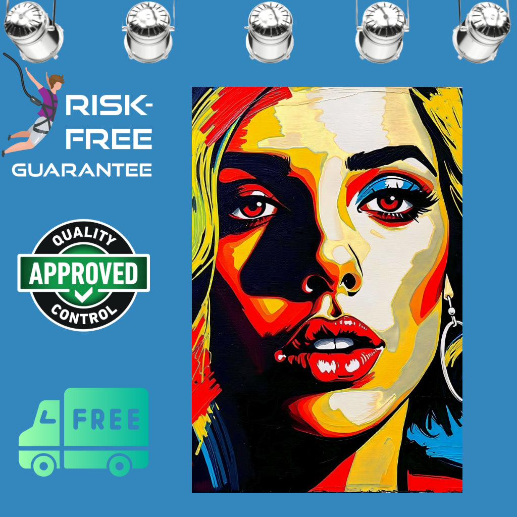 Pop Art PORTRAIT No 7 Original Wall Art Decor Beauty Design Home Affordable Long Lasting Gift