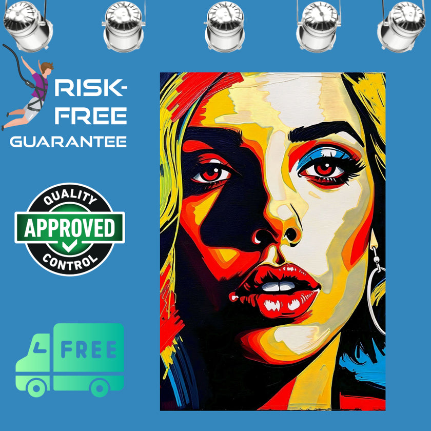 Pop Art PORTRAIT No 7 Original Wall Art Decor Beauty Design Home Affordable Long Lasting Gift