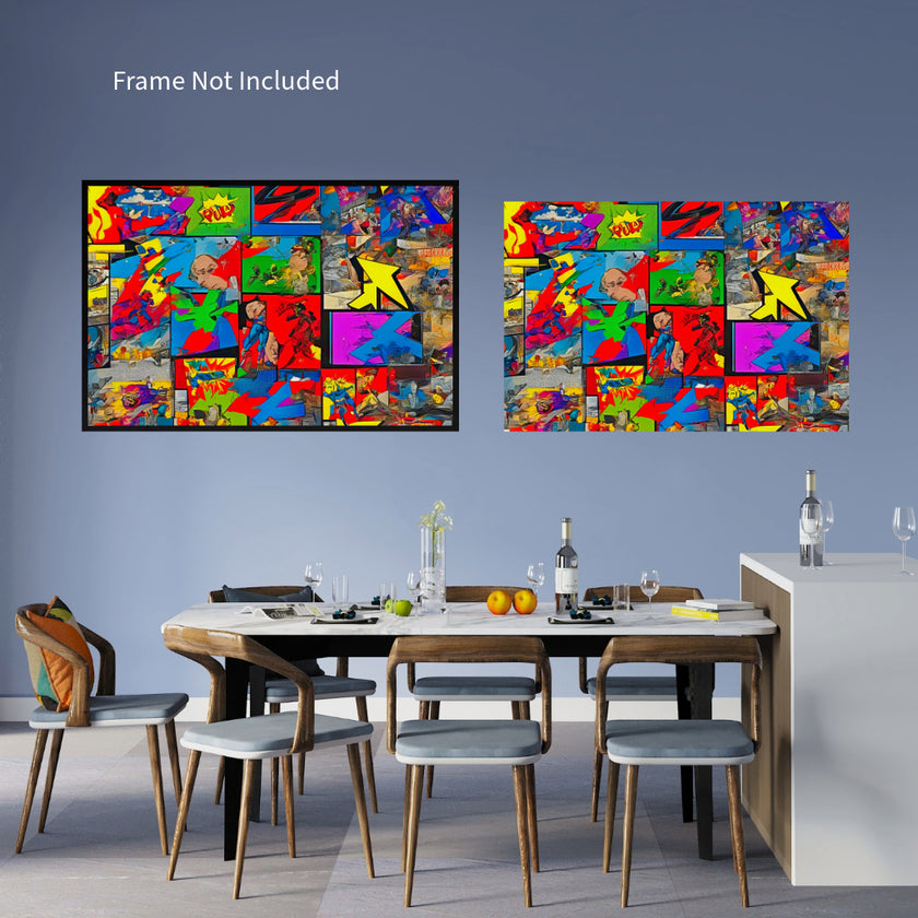 ENTERTAINMENT Original Wall Art Decor Pop Art Collection Peel & Stick Affordable Long Lasting Home Design Gift