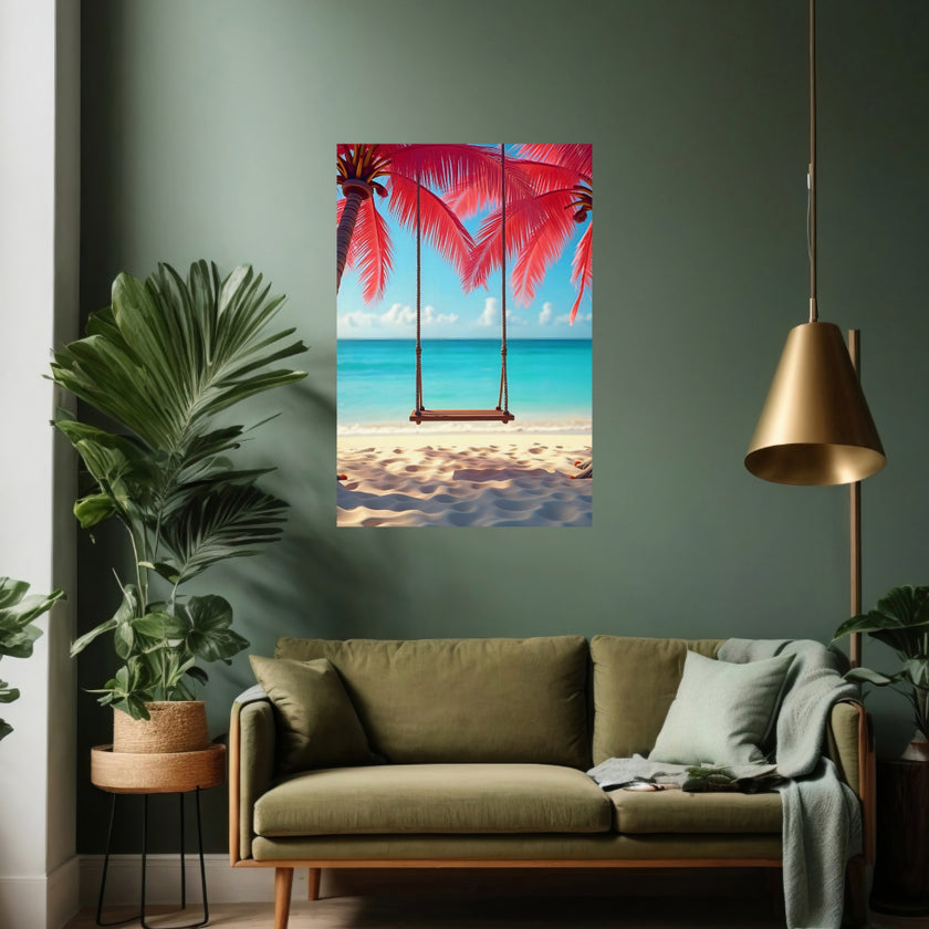 SWING BEACH Original Wall Art Decor Blue Beauty Design Home Affordable Long Lasting Gift