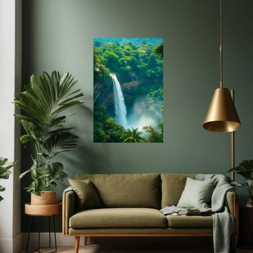 Landscape WATERFALL Original Wall Art Decor Beauty Design Home Affordable Long Lasting Gift