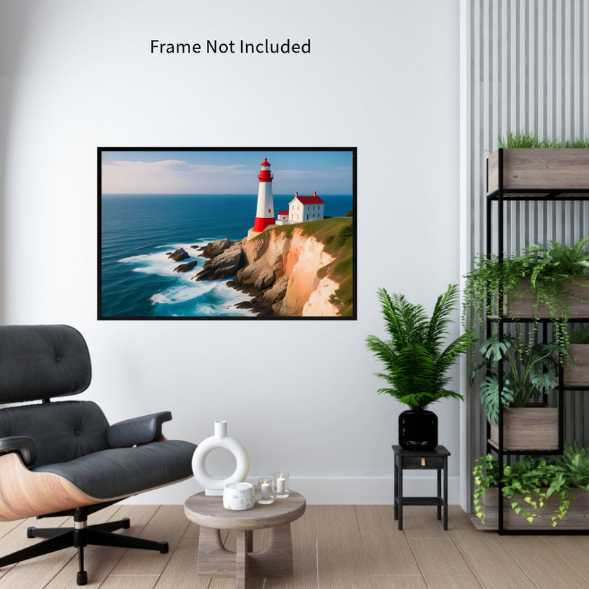 Beach Collection LIGHTHOUSE Original Wall Art Decor Peel & Stick Affordable Long Lasting Home Design Gift