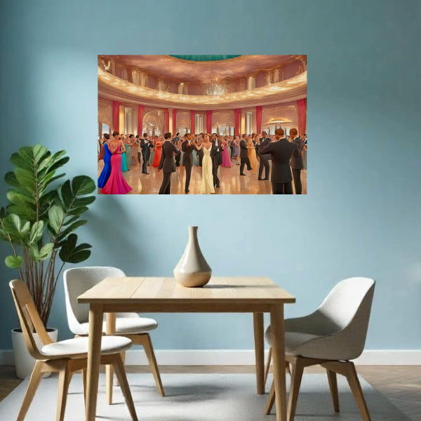Art Deco BALLROOM DANCING Wall Art Decor Peel & Stick Removable Repositionable Frameable Affordable Home Decor Gift