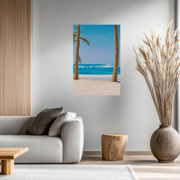 BEACH Wall Art Decor Peel & Stick Removable Repositionable Frameable Home Decor Gift