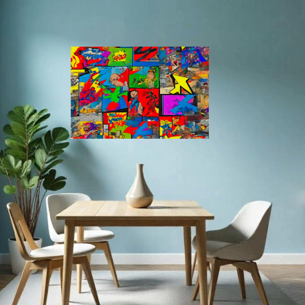 ENTERTAINMENT Original Wall Art Decor Pop Art Collection Peel & Stick Affordable Long Lasting Home Design Gift