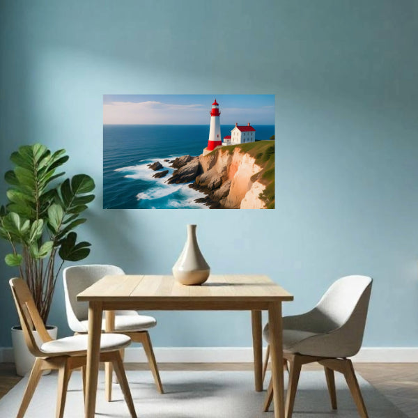 Beach Collection LIGHTHOUSE Original Wall Art Decor Peel & Stick Affordable Long Lasting Home Design Gift