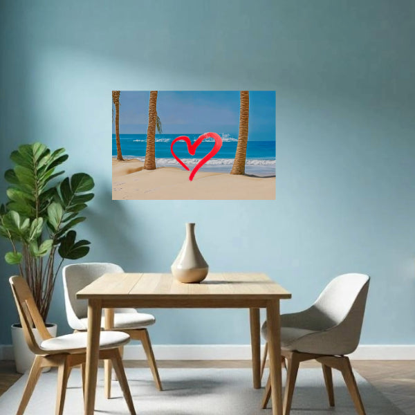 LOVE BEACH Original Wall Art Decor Love Collection Peel & Stick Affordable Long Lasting Home Design Gift