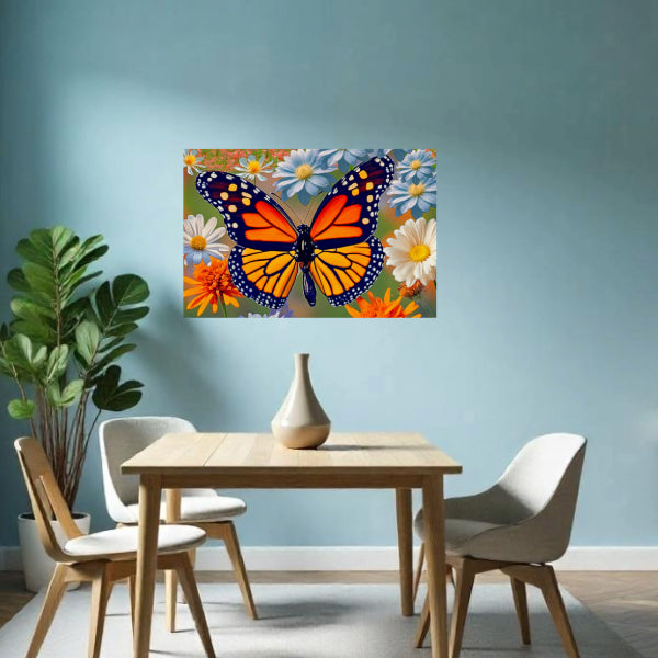 MONARCH BUTTERFLY Original Wall Art Decor Peel & Stick Affordable Long Lasting Home Design Gift
