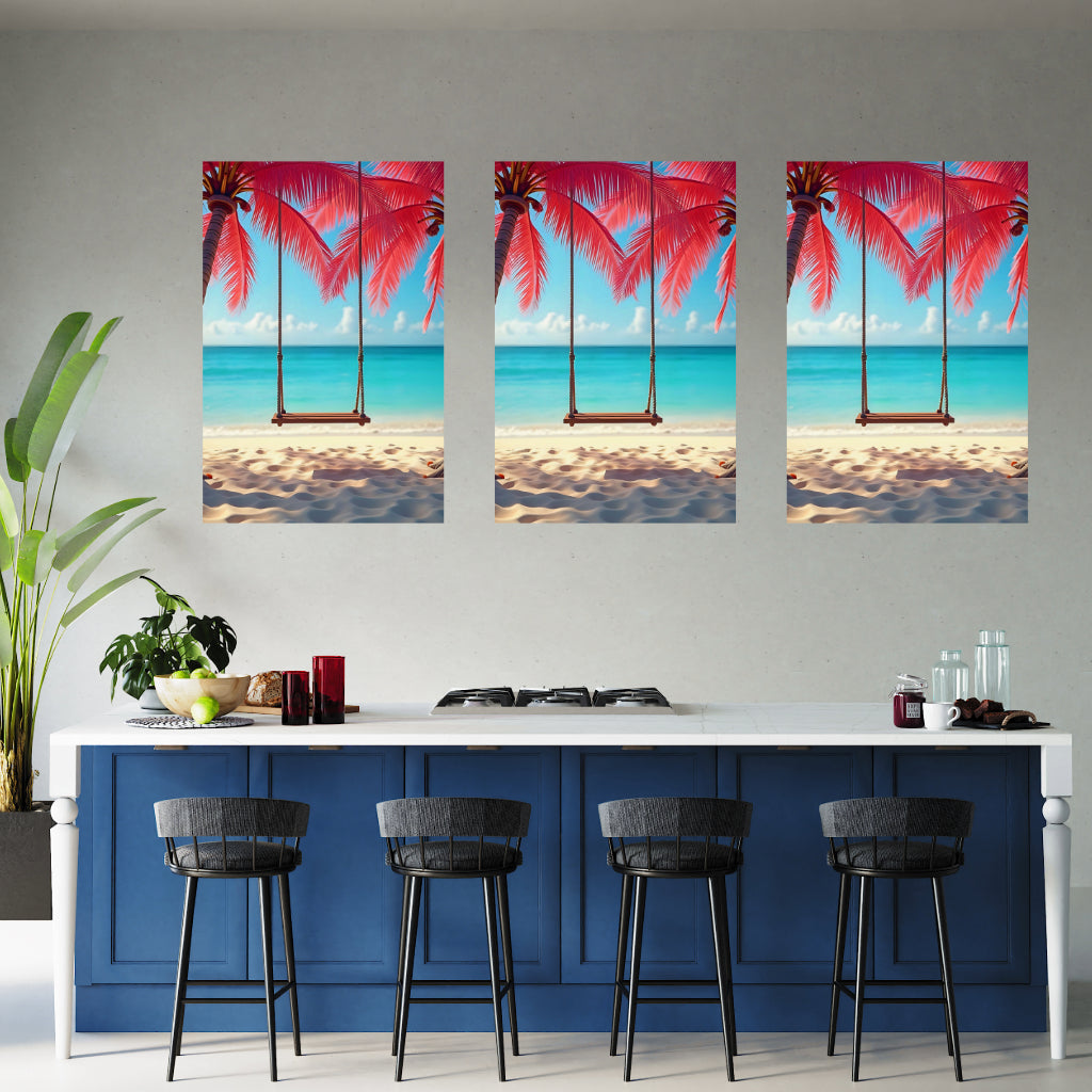 SWING BEACH Original Wall Art Decor Blue Beauty Design Home Affordable Long Lasting Gift