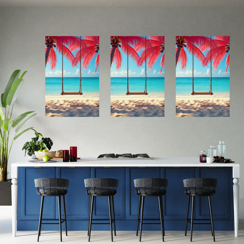 SWING BEACH Original Wall Art Decor Blue Beauty Design Home Affordable Long Lasting Gift