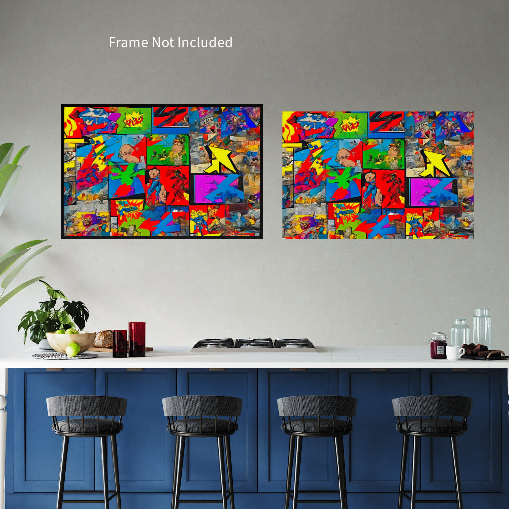 ENTERTAINMENT Original Wall Art Decor Pop Art Collection Peel & Stick Affordable Long Lasting Home Design Gift