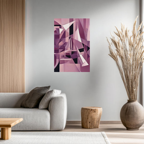MAUVE Cubism Original Wall Art Decor Blue Beauty Design Home Affordable Long Lasting Gift