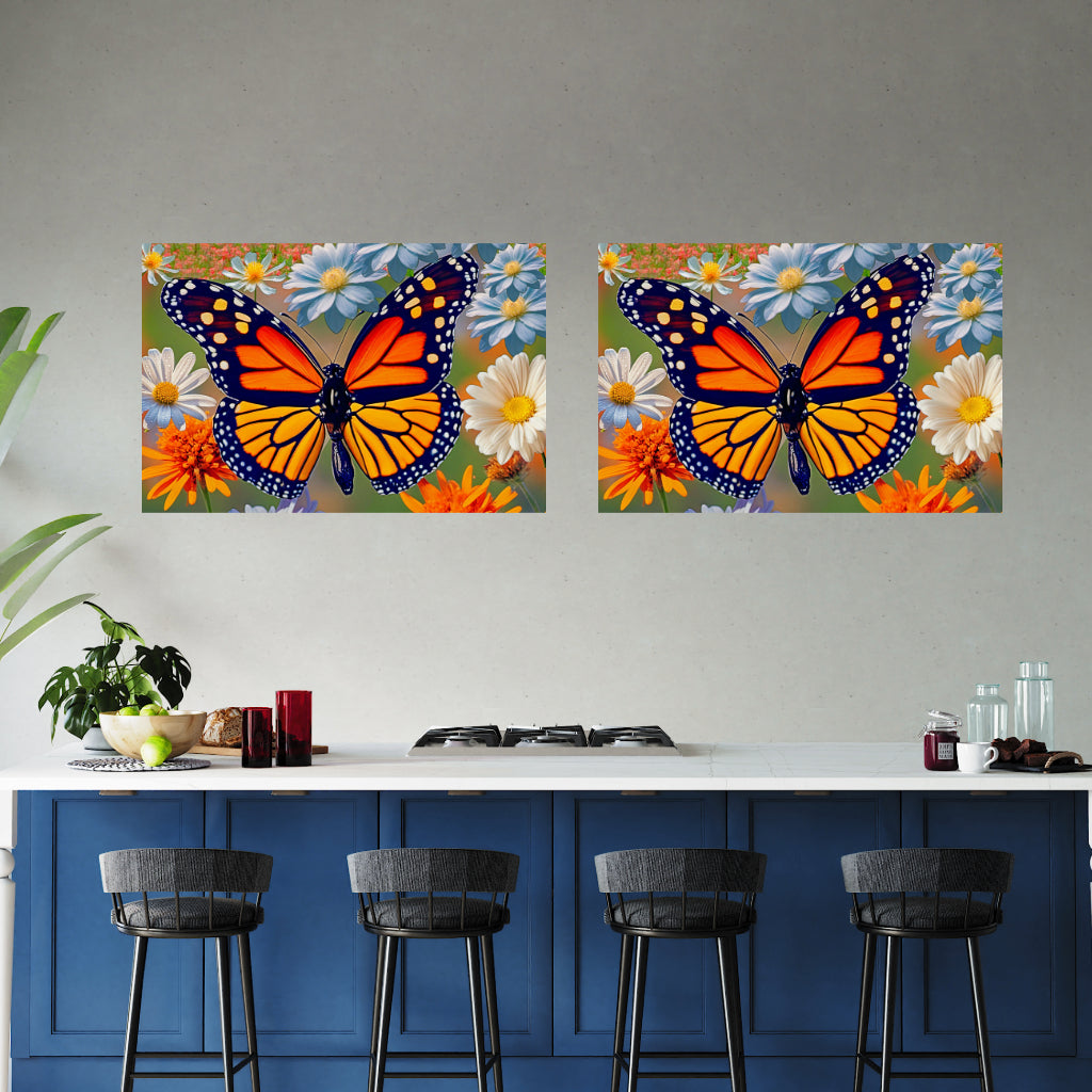 MONARCH BUTTERFLY Original Wall Art Decor Peel & Stick Affordable Long Lasting Home Design Gift