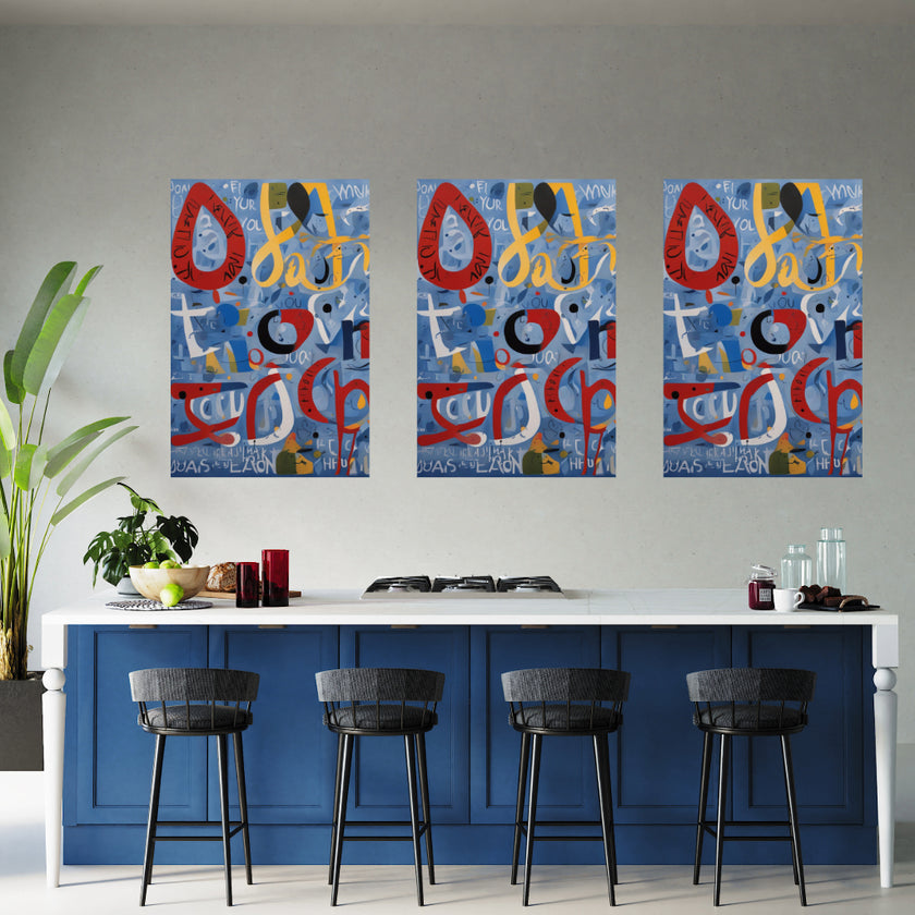 Inspired Abstract THANK YOU #2 Wall Art Astrology Decor Peel & Stick Removable Repositionable Frameable Home Decor Gift