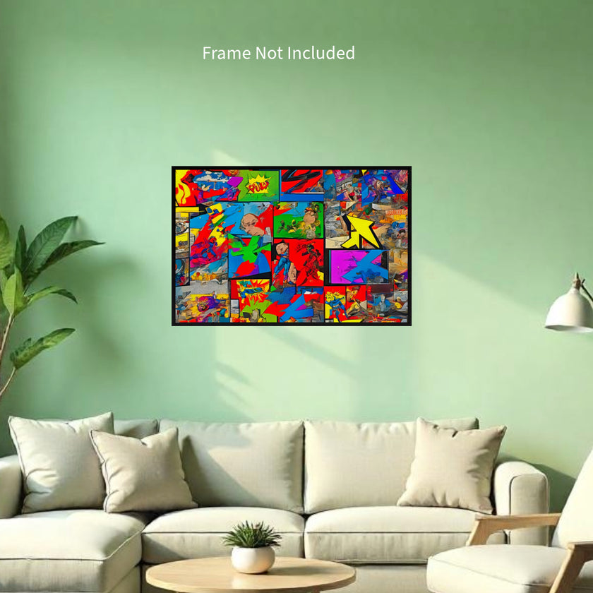 ENTERTAINMENT Original Wall Art Decor Pop Art Collection Peel & Stick Affordable Long Lasting Home Design Gift
