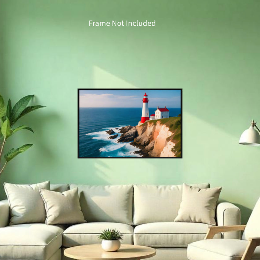 Beach Collection LIGHTHOUSE Original Wall Art Decor Peel & Stick Affordable Long Lasting Home Design Gift