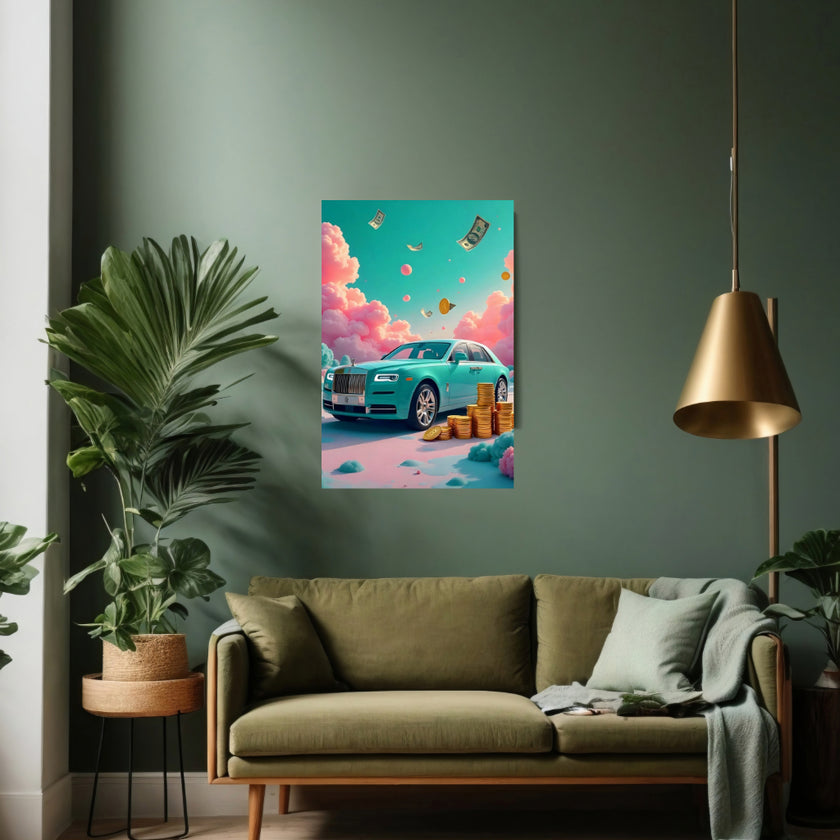 BITCOIN RICH Original Wall Art Decor Blue Beauty Design Home Affordable Long Lasting Gift