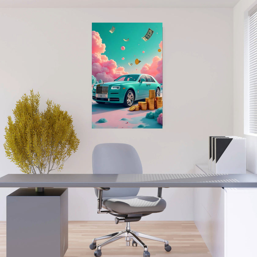 BITCOIN RICH Original Wall Art Decor Blue Beauty Design Home Affordable Long Lasting Gift