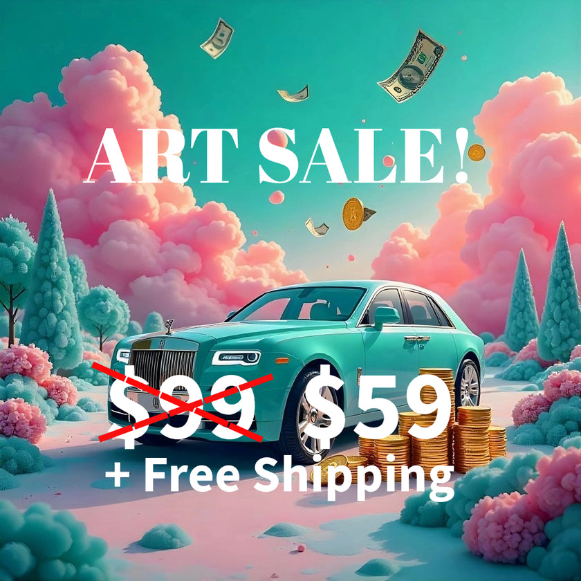 BITCOIN RICH Original Wall Art Decor Blue Beauty Design Home Affordable Long Lasting Gift
