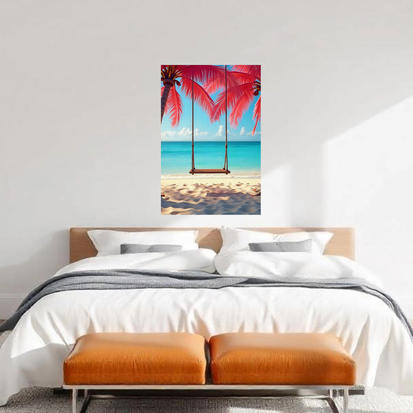 SWING BEACH Original Wall Art Decor Blue Beauty Design Home Affordable Long Lasting Gift
