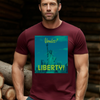 T-Shirt LIBERTY Original Design Unisex Adult Sizes Fun Beauty Jersey Tee Love Art People New York Freedom Short Work Home Party Big Apple
